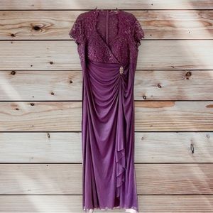Betsy and Adam purple occasion dress. Size 18.